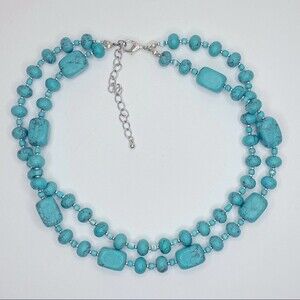 Premier Designs Double Stranded Turquoise Necklace